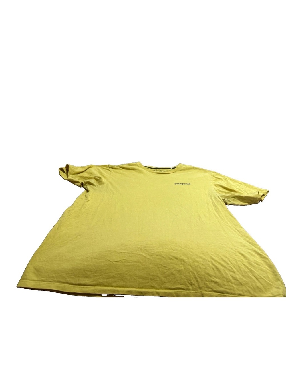 Patagonia Mens Yellow Graphic Logo Crew Neck Short Sleeve T-Shirt M Regular